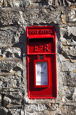 Red letterbox, England, United Kingdom, Europe