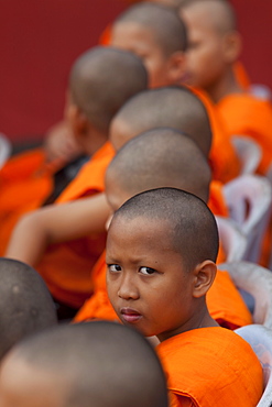 Young monks, Ayutthaya Historical Park, Ayutthaya, Thailand, Southeast Asia, Asia