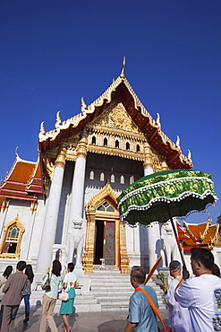 The Marble Temple (Wat Benchamabophit), Bangkok, Thailand, Southeast Asia, Asia