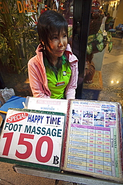 Massage Parlour sign, Bangkok, Thailand, Southeast Asia, Asia