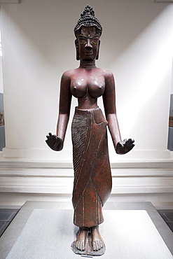 Bronze statue of Bodhisattva Tara, Museum of Cham Sculpture, Danang, Vietnam, Indochina, Southeast Asia, Asia