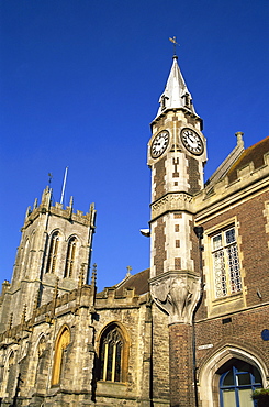 St. Peter's Church and Guild Hall, Dorchester, Dorset, England, United Kingdom, Europe