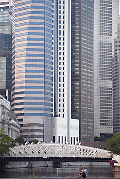 Singapore River and city offices, Singapore, Southeast Asia, Asia