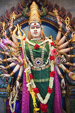 Statue of Lakshmi, Sri Veerama-kaliamman Hindu Temple, Little India, Singapore, Southeast Asia, Asia