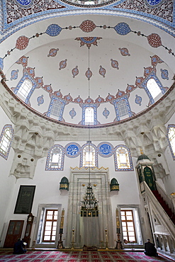 Interior dome of Sedeficilar Mosque, Istanbul, Turkey, Europe