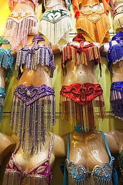 Belly dancing costumes for sale, Grand Bazaar, Sultanahmet, Istanbul, Turkey, Europe