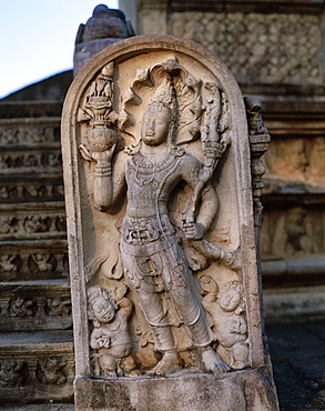 Stone statue, Polonnaruwa, UNESCO World Heritage Site, Sri Lanka, Asia