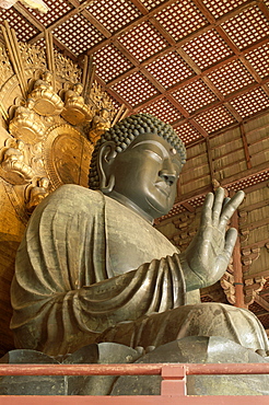 Great Buddha Vairocana (Daibutsu), Todaiji Temple, Nara, UNESCO World Heritage Site, Honshu, Japan, Asia