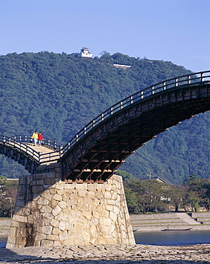 Brocade Sash Bridge (Kintaikyo Bridge), Iwakuni, Honshu, Japan, Asia