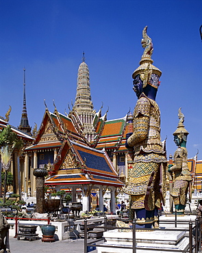 Wat Phra Kaeo, Grand Palace, Bangkok, Thailand, Southeast Asia, Asia