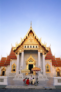 Marble Temple (Wat Benchamabophit), Bangkok, Thailand, Southeast Asia, Asia