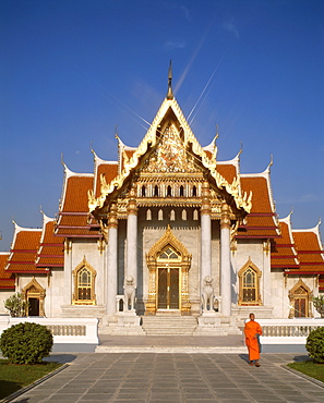 Marble Temple (Wat Benchamabophit), Bangkok, Thailand, Southeast Asia, Asia