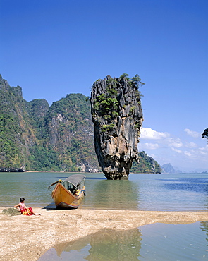 Phangnga Bay, James Bond Island (Ko Khao Phing Kan), Phuket, Thailand, Southeast Asia, Asia