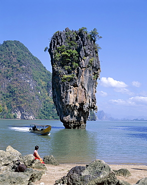 Phangnga Bay, James Bond Island (Ko Khao Phing Kan), Phuket, Thailand, Southeast Asia, Asia