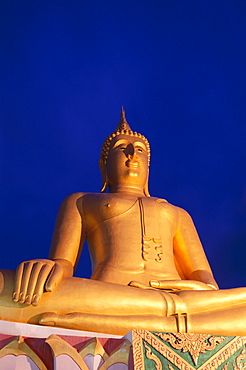 Big Buddha, Gold Buddha statue at night, Ko Faan, Ko Samui, Thailand, Southeast Asia, Asia