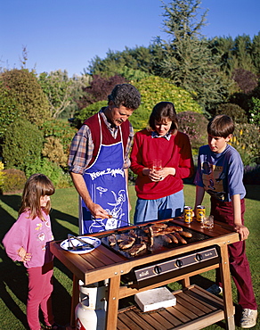 Family Barbecue (BBQ), North Island, New Zealand, Pacific