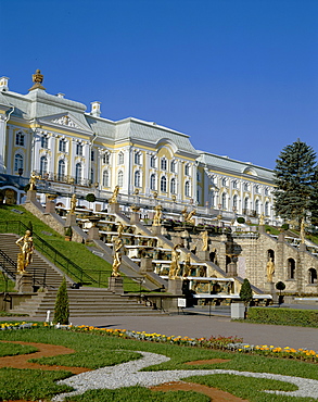 Peterhof Palace (Petrodvorets Palace), The Great Palace, St. Petersburg, Russia, Europe