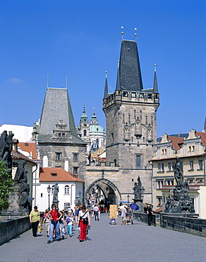 Charles Bridge (Karluv most), Prague, UNESCO World Heritage Site, Czech Republic, Europe