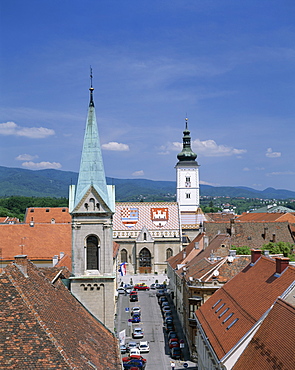 St. Marks Church with rooftop tile patterns of the coats of arms, Zagreb, Croatia, Europe