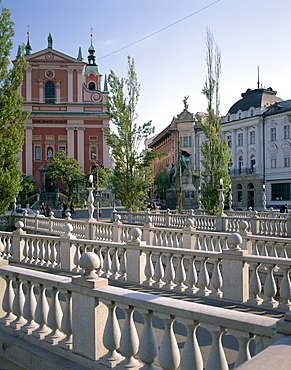 The Triple Bridge (Tromostovje), Ljubljana, Slovenia, Europe