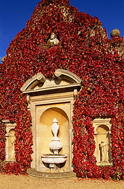 Autumn leaves, Belton House, Grantham, Lincolnshire, England, United Kingdom, Europe