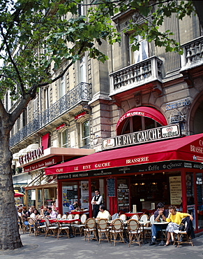 Outdoor cafe and brasserie, The Left Bank (Rive Gauche), Paris, France, Europe