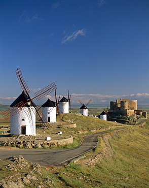 Windmills, Consuegra, La Mancha, Castilla-la Mancha, Spain, Europe