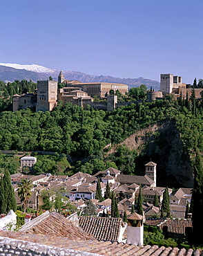 The Alhambra, Moorish Fortress Palace, UNESCO World Heritage Site, Granada, Andalusia, Spain, Europe