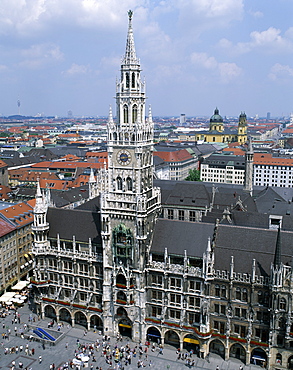 Marienplatz, Town Hall (Rathaus), Munich, Bavaria, Germany, Europe