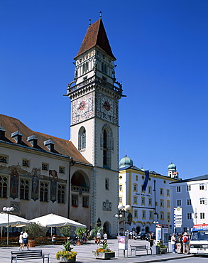 Town Hall (Rathaus), Passau, Bavaria, Germany, Europe