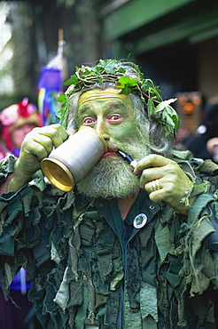 Jack-in-the-Green Attendant, Rochester, Kent, England, United Kingdom, Europe