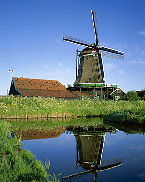 Windmill, Zaanse Schans, Holland (Netherlands), Europe