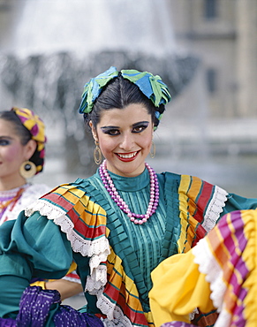 Woman dressed in traditional costume, Guadalajara, Mexico, North America