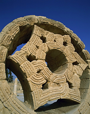 Star window, Hishams Palace, Jericho, Israel, Middle East