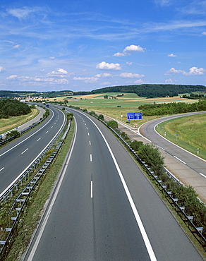 Empty autobahn, Germany, Europe