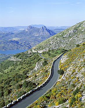 Empty mountain road, Andalucia, Spain, Europe