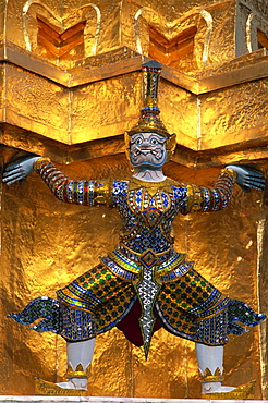 Statue in Wat Phra Kaew, Grand Palace, Bangkok, Thailand, Southeast Asia, Asia