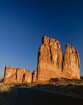 Courthouse Towers, Arches National Park, Utah, United States of America, North America