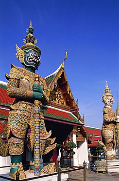 Statue in Wat Phra Kaew, Grand Palace, Bangkok, Thailand, Southeast Asia, Asia