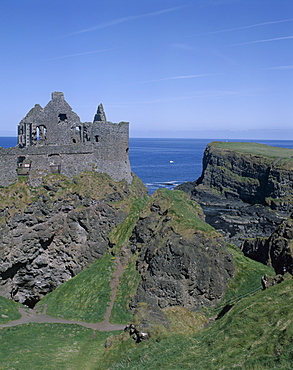 Dunluce Castle, County Antrim, Ulster, Northern Ireland, United Kingdom, Europe