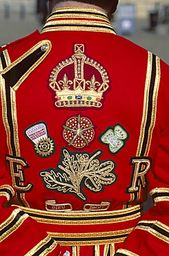 Detail of Beefeater costume, London, England, United Kingdom, Europe