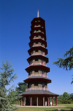 Pagoda, Kew Gardens, UNESCO World Heritage Site, London, England, United Kingdom, Europe