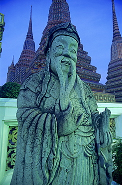 Chinese Statue, Wat Pho, Bangkok, Thailand, Southeast Asia, Asia