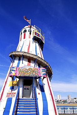 Helter skelter, Brighton Pier, Brighton, Sussex, England, United Kingdom, Europe