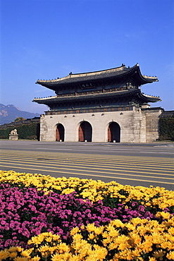 Main Gate, Gwanghwamun, Gyeongbokgung Palace, Seoul, South Korea, Asia