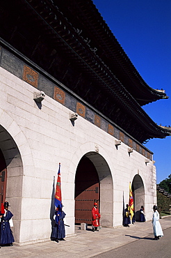 Main Gate, Gwanghwamun, Gyeongbokgung Palace, Seoul, South Korea, Asia