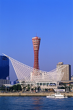 Kobe Port Tower and Kobe Maritime Museum, Kobe, Honshu, Japan, Asia