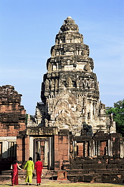 Khmer ruins in Phimai Historical Park, Phimai, Khorat, Thailand, Southeast Asia, Asia