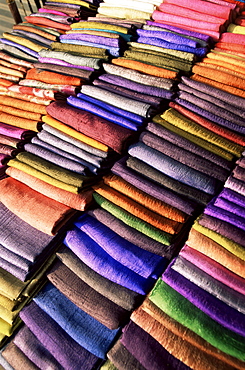 Selection of silk items, Chatuchak Weekend Market, Bangkok, Thailand, Southeast Asia, Asia