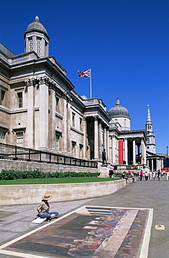 National Gallery, Trafalgar Square, London, England, United Kingdom, Europe